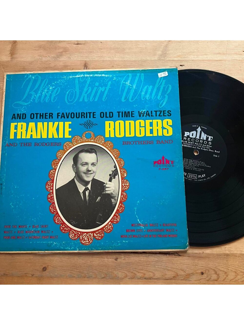 Frankie Rodgers and The Rodgers Brothers Band - Blue Skirt Waltz 33rpm VG+ VR16